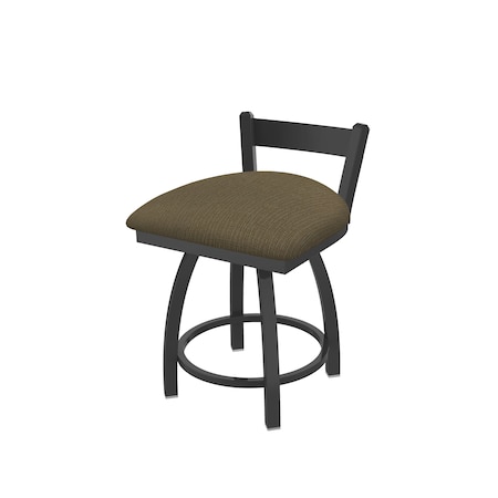 Holland Bar Stool Co 18" Low Back Swivel Vanity Stool, Pewter Finish, Graph Cork Seat 82118PW017